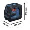 Нівелір лазерний Bosch Professional GLL 20-22 G 3.7В/4АА до 20м ±0.3мм/м зелений промінь чохол штатив IP 65 0.59кг