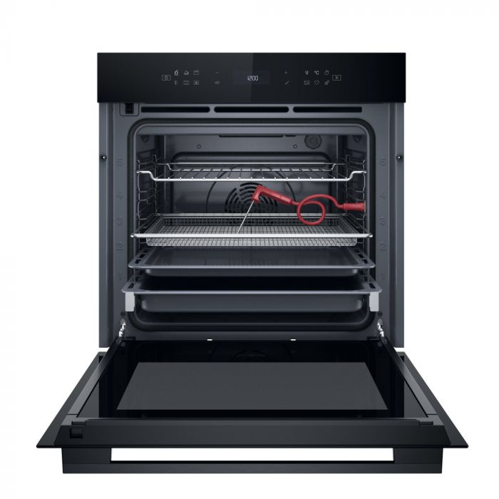 Духова шафа Whirlpool електрична, 73л, A+, дисплей, конвекція, піроліз, телескопічні напрямні, чорний