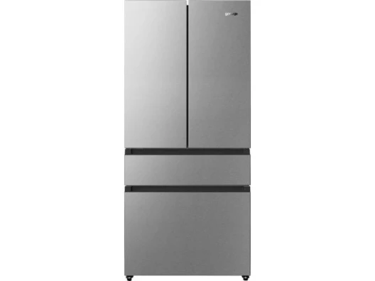Холодильник SBS Gorenje, франц.дверцята, 182x80x71см, 2 дв., Х- 302л, М- 178л, A+, NF+,  Інвертор, Дисплей, Сірий