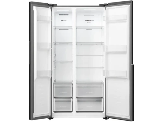 Холодильник SBS Gorenje, 179х62х92см, 2 двері, 345(186)л, А+, NF+, Інв., Зона св-ті, Зовн. Диспл, чорний