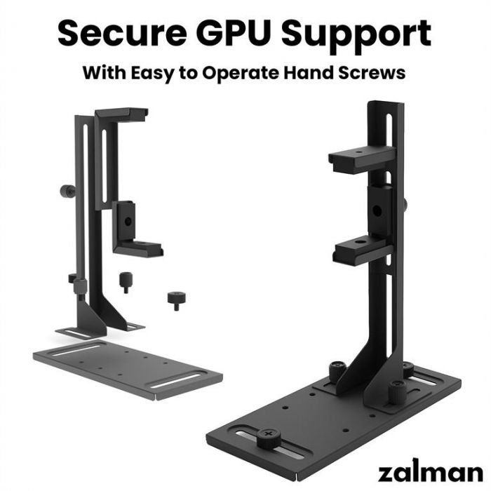 Тримач VGA Zalman VS2, горизонтальне-вертикальне положення VGA, чорний