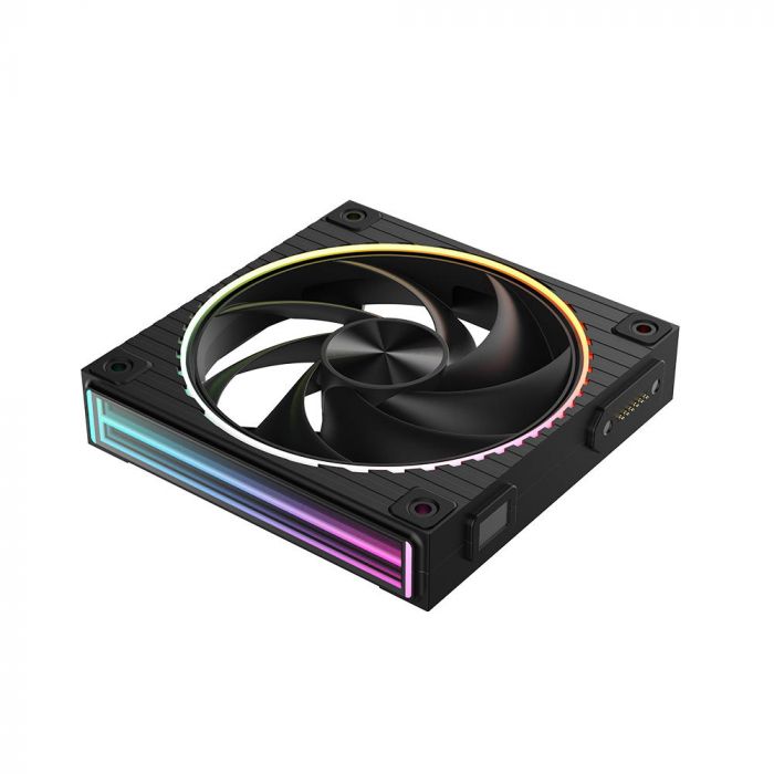 Корпусний вентилятор Zalman ZM-DF120R  ARGB,  120мм, 800-2300rpm, 4pin, PWM, 3pin+5VARGB, 34,5dBa, POGO pin, Magnetic,  Reversed, чорний