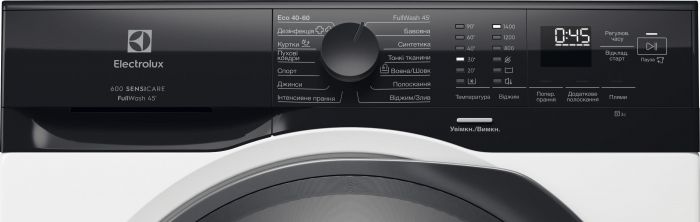 Пральна машина Electrolux фронтальна, 10.5кг, 1400, A, 66см, дисплей, пара, інвертор, білий