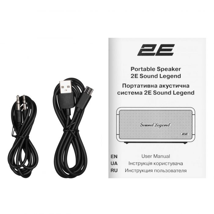 Портативна акустична система 2E SoundLegend 80Вт, BT 5.3, TWS, FLAC, MP3, WAV, EQ, PowerBank, IPX6, RGB, Коричневий