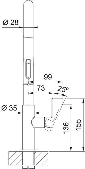 Змішувач для кухні Franke Maris Slim J Clear Water, довж.виливу - 221 мм, поворотний, 1+1 фільтр, сталь