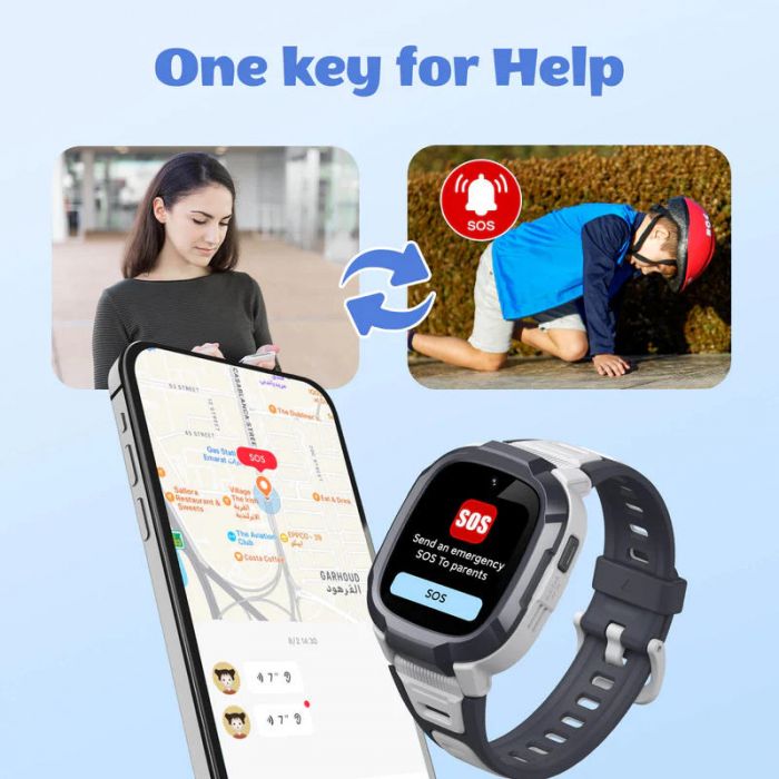 Дитячий годинник-телефон Mibro P6, 1.4", 240x280, GPS, 2MP, 900мА·год, 2АТM, синій
