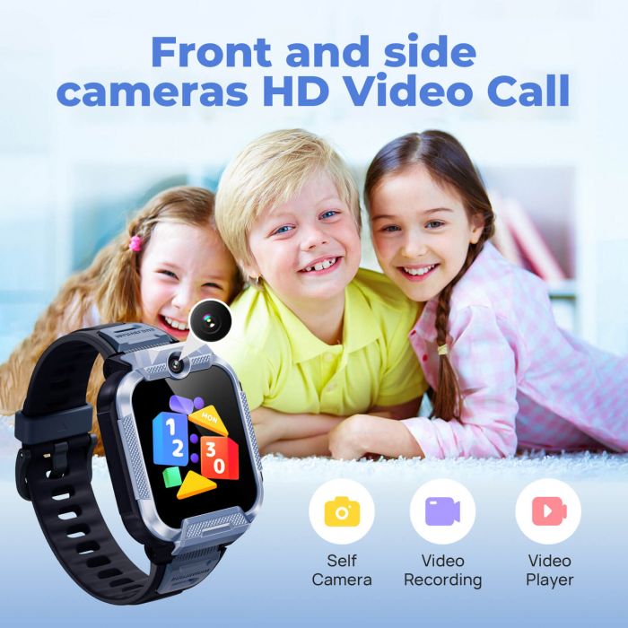 Дитячий годинник-телефон Mibro Z5, 1.69", 240x280, GPS, 2MP dual, 900мА·год, 2АТM, рожевий