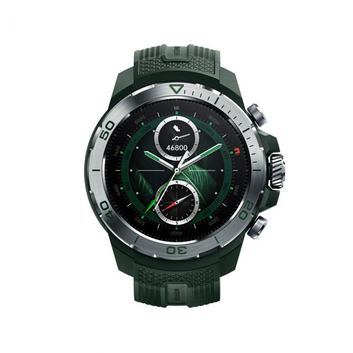 Смарт-годинник Mibro GS Explorer 48мм, 1.32", 466x466, AMOLED, BT 5.3, Dual-band GPS, 10 ATM, насичений зелений