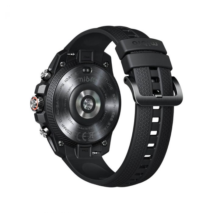 Смарт-годинник Mibro GS Explorer 48мм, 1.32", 466x466, AMOLED, BT 5.3, Dual-band GPS, 10 ATM, чорний обсидіан
