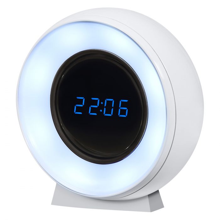Світильник нічник з акумулятором OSRAM NIGHTLUX CLOCK 0.3Вт 3000/4000/6500К 5Лм 1000мА•год годинник USB-A > microUSB білий