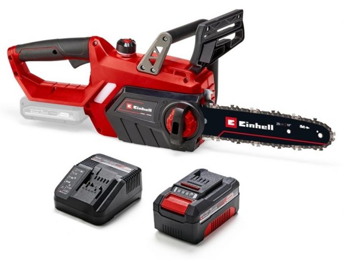 Пила ланцюгова акумуляторна Einhell GE-LC 18/25 Li Kit 18В PXC акб 1х4А·год шина 25см ЗП 2.97кг