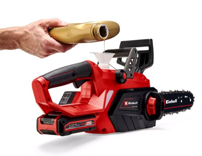 Пила ланцюгова акумуляторна Einhell GE-LC 18/25 Li Kit 18В PXC акб 1х4А·год шина 25см ЗП 2.97кг