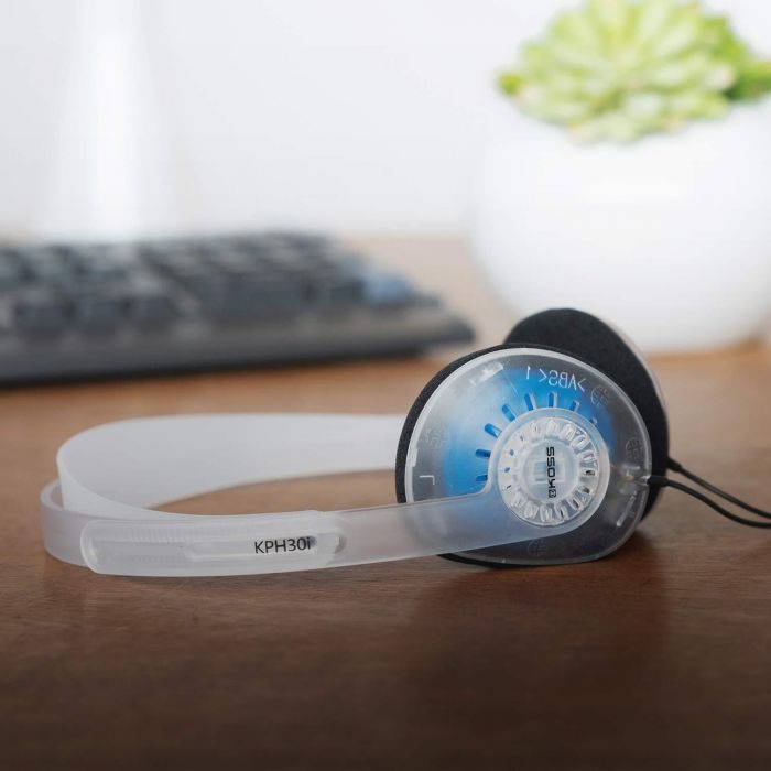 Навушники On-Ear Koss KPH30iCL, 3.5 mini-jack, Mic, 1.2м, Прозорий