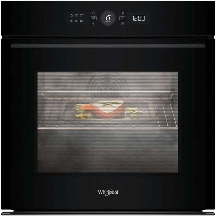Духова шафа Whirlpool електрична, 73л, A+, дисплей, конвекція, піроліз, телескопічні напрямні, чорний