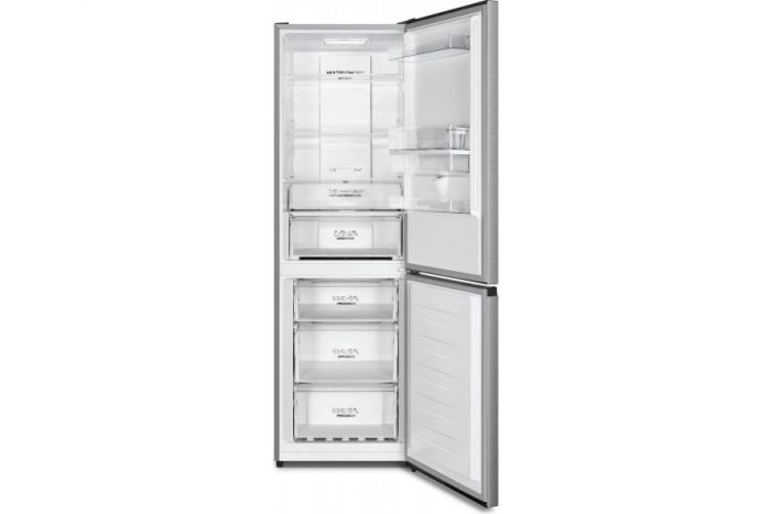 Холодильник Gorenje з нижн. мороз. камерою, 186х59х60см, 2 дв., Х- 207л, М- 97л, A+, NoFrost Plus, Fresh zone, дозатор для води, нерж