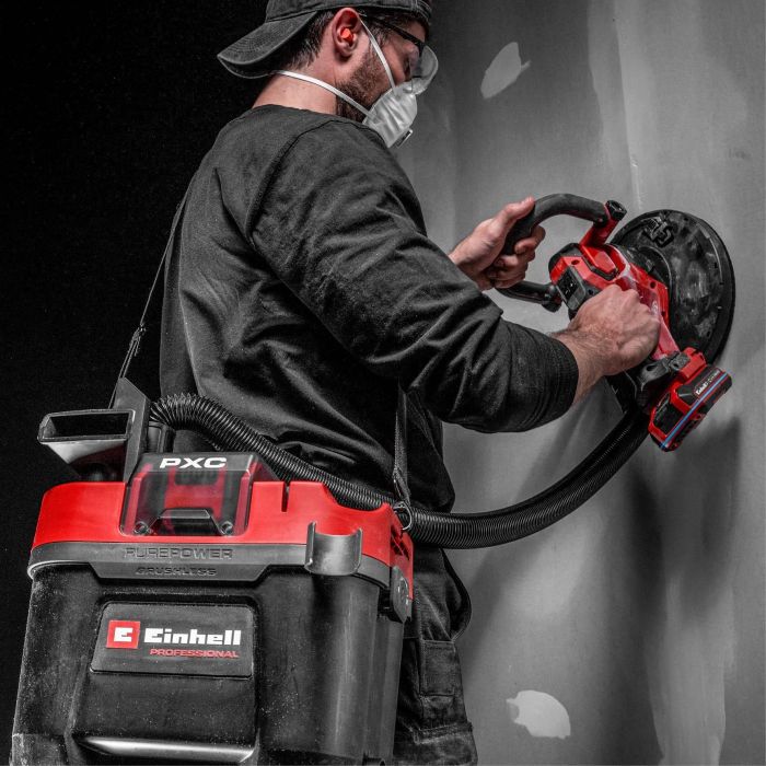 Пилосос професійний акумуляторний Einhell Professional TP-VC 18/10 Li BL 18В 130мбар контейнер 10л вологе/сухе прибирання Dust Class L 3.05кг без АКБ та ЗП