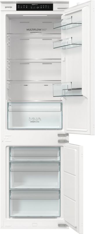Вбуд. холодильник з мороз. камерою Gorenje, 177х55х54см, 2 двері, 176(76)л, А+, NF+, Зона св-ті, Диспл, Біли