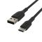 Кабель USB-A > USB-C заряджання/синхронізації Belkin 0.15м, 15Вт, Type-C, PVC, чорний