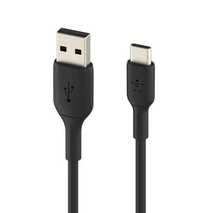 Кабель USB-A > USB-C заряджання/синхронізації Belkin 0.15м, 15Вт, Type-C, PVC, чорний