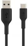 Кабель USB-A > USB-C заряджання/синхронізації Belkin 0.15м, 15Вт, Type-C, PVC, чорний