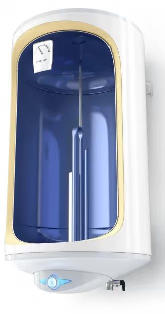 Водонагрівач електр. TESY Anticalc круглий GCV 1504424D B14 TBRC, 150л, 2,4кВт, сухий тен, мех. кер-ння, C, білий