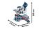 Пила торцювальна Bosch Professional GCM 305-216 D 1200Вт 5200об/хв диск 216мм 16.8кг