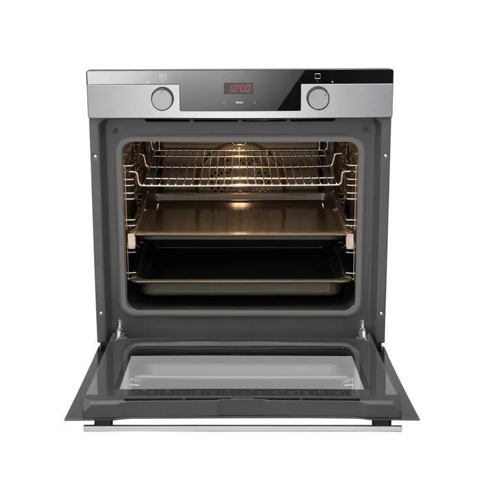 Духова шафа Hansa електрична, 65л, A, дисплей, конвекція, телескопічні направляючі, 3 скла, нержавіюча сталь