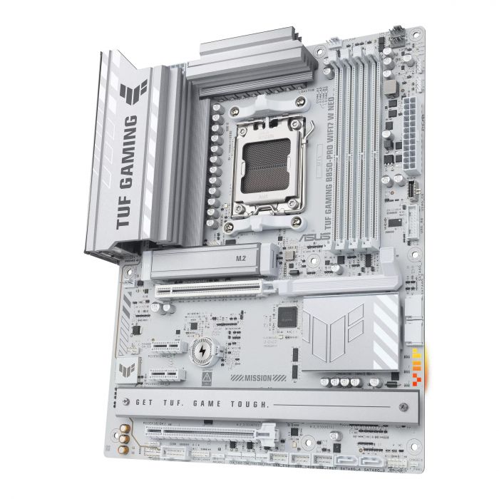 Материнcька плата ASUS TUF GAMING B850-PRO WIFI7 W NEO sAM5 B850 2xDDR5 M.2 HDMI DP Wi-Fi BT ATX білий