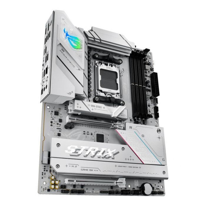 Материнcька плата ASUS ROG STRIX B850-A GAMING sAM5 B850 4xDDR5 M.2 HDMI DP Wi-Fi BT ATX білий