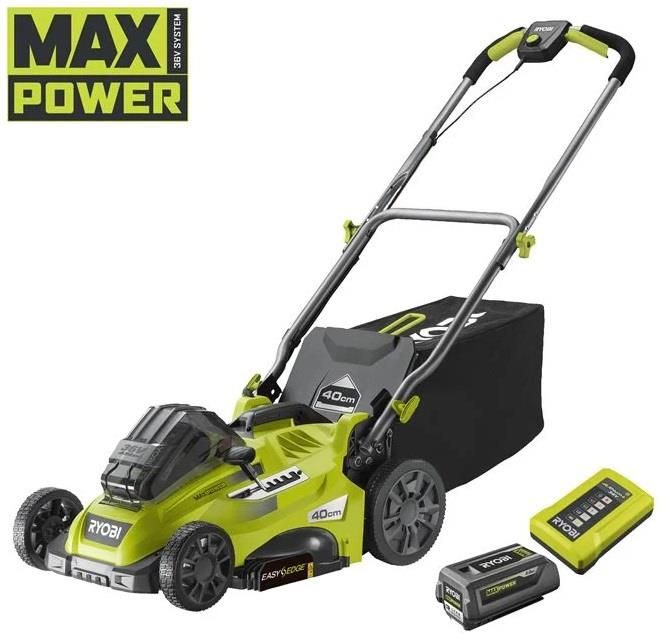 Газонокосарка акумуляторна Ryobi Max Power RLM36X41H50G 36В акб 1х5А·год 40см 45л 20-70мм 18.5кг