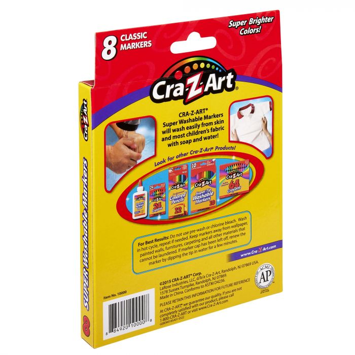 Маркери легкозмивні Cra-Z-Art Super Washable, 8шт