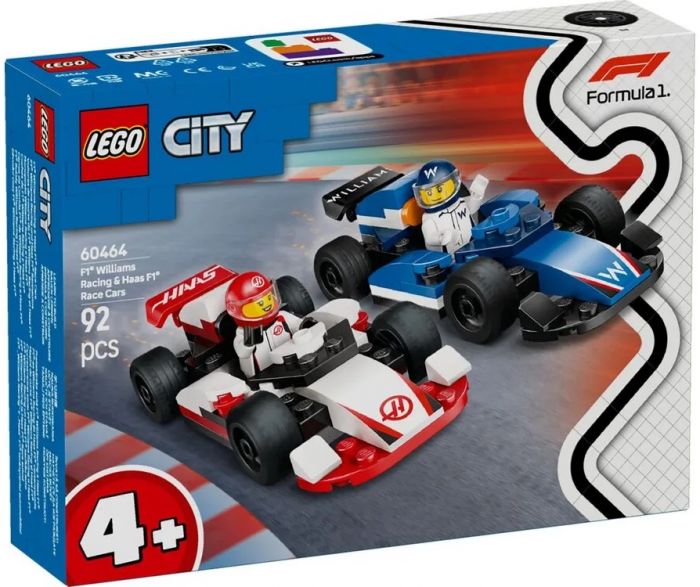 Конструктор LEGO City Автомобілі для перегонів F1 команд Williams Racing та Haas F1