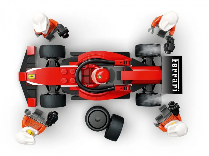 Конструктор LEGO City Піт-стоп і піт-екіпаж F1 з болідом Ferrari