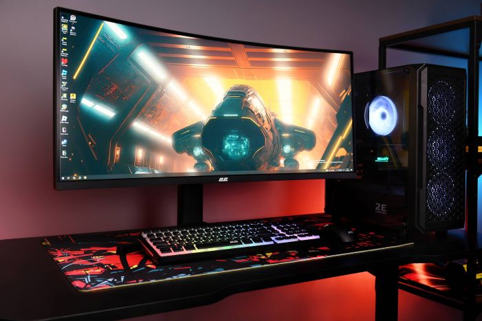 Монітор 2E GAMING 34" R3426B 2xHDMI, DP, VA, 3440x1440, 200Hz, 1ms, NTSC 85%, CURVED, FreeSync, HAS