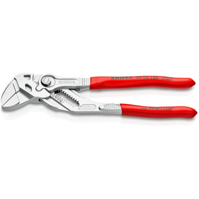 Кліщі переставні KNIPEX, 0-40мм, 180мм, хромовані, 0.23кг