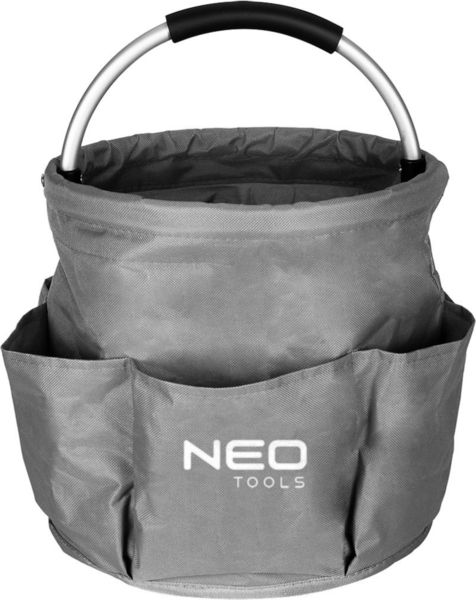 Сумка садова Neo Tools 28x28x27см, до 15кг, 6 кишень оксфорд190г/м2, сірий