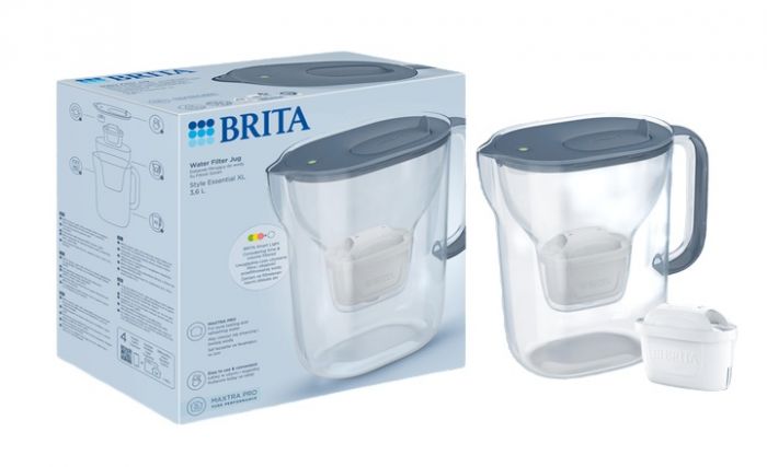 Фільтр-глечик Brita Style Essential XL MXPro 3.6л (2.3л очищеної води) з картриджем сіро-блакитний