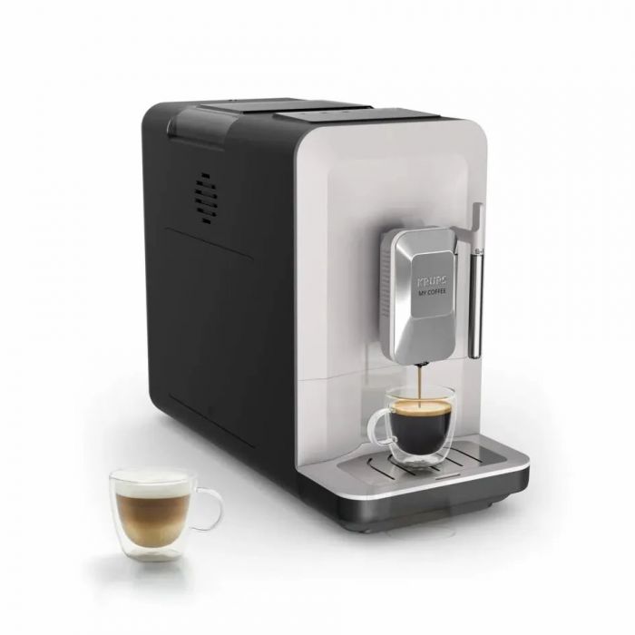 Кавомашина Krups My Coffee+ 1.5л, зерно, ОLED дисплей, авторецептів - 3, метал, сірий