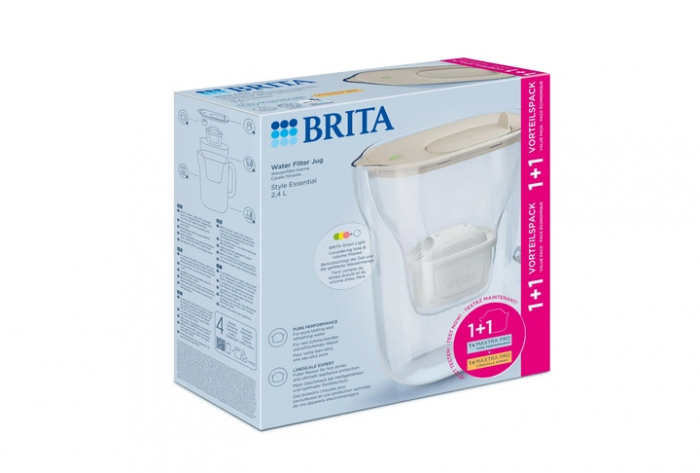 Фільтр-глечик Brita Style Essential MXPro 2.4л (1.4л очищеної води) + 2 картриджа пісочний