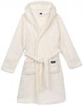 Халат жіночий ARDESTO Zigzag, розмір S/M, 100% поліестер, білий