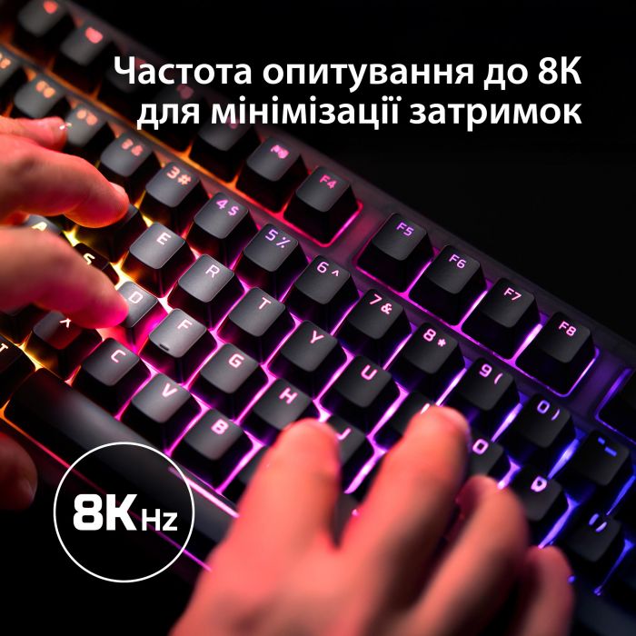 Клавіатура механічна HyperX Alloy Origins 2 65key, Red, USB-A, Hot-Swap, EN/UA, RGB, чорний