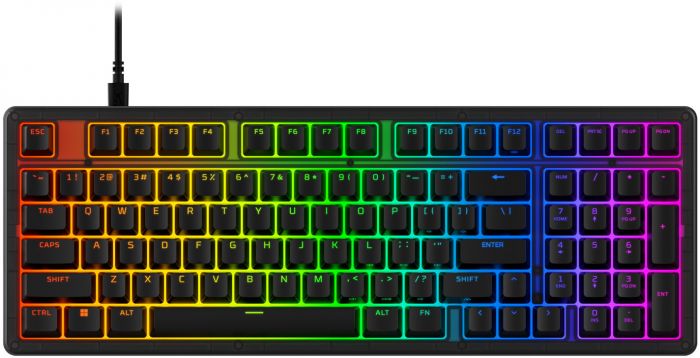 Клавіатура механічна HyperX Alloy Origins 2 1800 103key, Red, USB-A, Hot-Swap, EN/UA, RGB, чорний