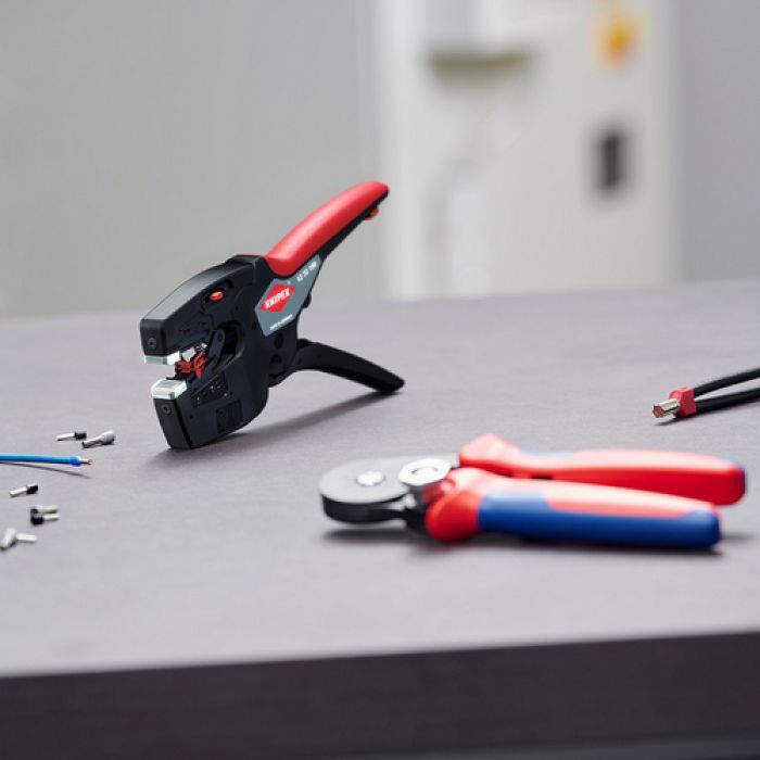 Знімач ізоляції KNIPEX MultiStrip, автоматичний, 0.03-10мм2 кусачки, регулювання довжини, 195мм, 0.170кг