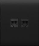 Центральна панель для вбудованої інтернет-розетки Ajax CenterCover LAN, чорна (126196.318.BL)