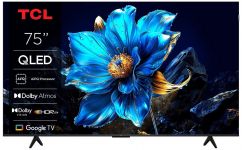 Телевізор 75" TCL QLED 4K 60Hz Smart Google TV Black