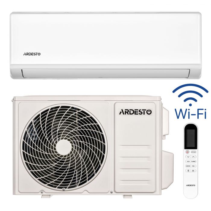 Кондиціонер ARDESTO CoolAir 55м2 on/off 18000BTU 5.0кВт A/A -7°С Wi-Fi R32 білий