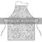Фартух ARDESTO Grey leaves 60х80см, 100% поліестер, cірий