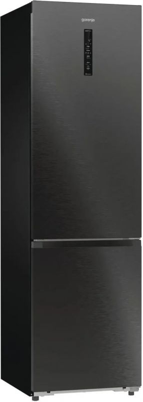 Холодильник з нижн. мороз. камерою Gorenje, 203х66х60см, 2 двері, 257(121)л, А+, Total NF, Зона св-ті, Інвертор, Зовн. Дисп, Wi-Fi, чорний