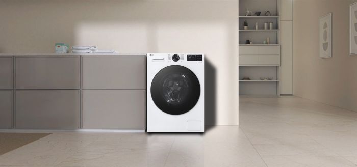 Пральна машина LG фронтальна, 9кг, 1200, A, 48см, дисплей, пара, інвертор, білий