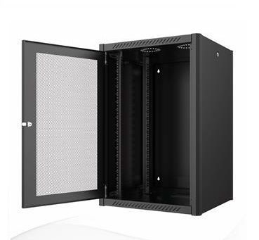 Шафа MIRSAN 19", 6U, WTN, перфорація 80%, 600x450 мм, 2т.кріпл, максимально 100 кг, чорна